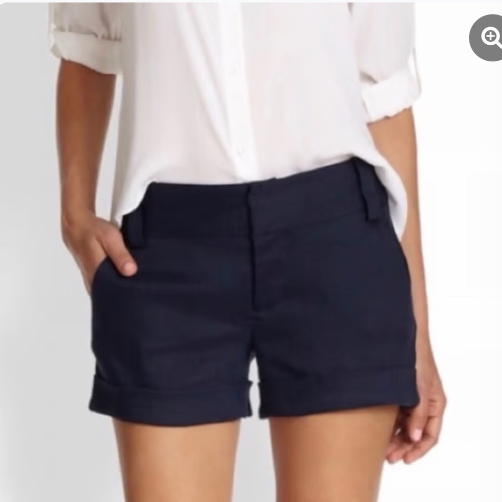Alice + Olivia Navy Blue Cady Shorts Size 0